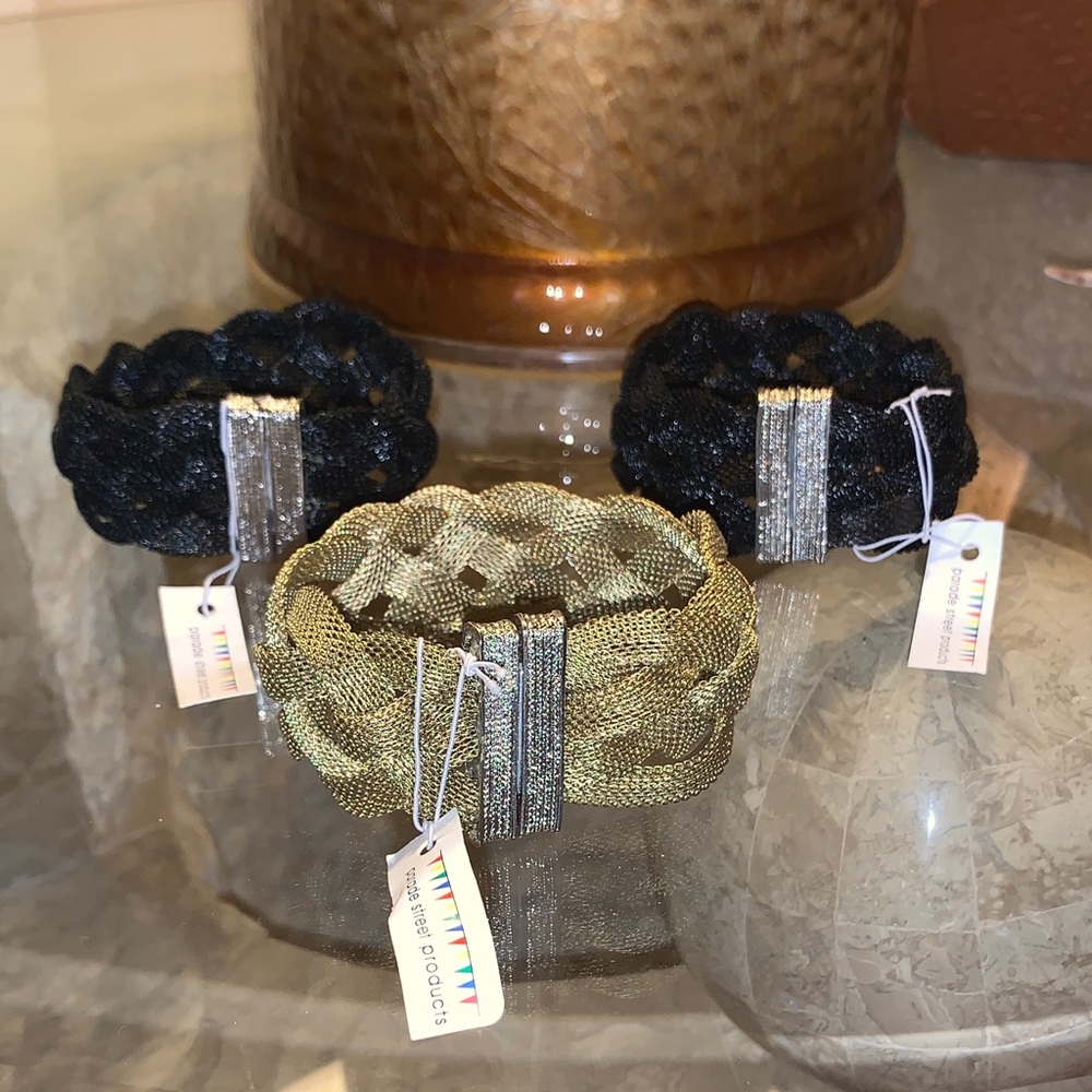 Elegant Braided Mesh/Metal Bracelet with Magnetic Closure